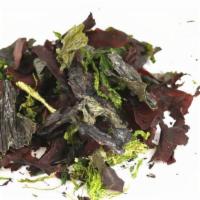 Sea Salad Blend Large Chopped (Wakame, Nori, Sea Lettuce & Dillisk) · 1 oz. Sea salad is a fusion of red, brown and green seaweeds. It brings together the differe...