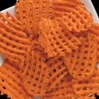 Sweet Potato Waffle Fries · A sweet cousin to Chick-fil-A Waffle Potato Fries. These sweet potato waffle fries are duste...