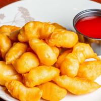 Sweet And Sour Chicken · Served with white rice or pork fried rice, soup, and egg roll.