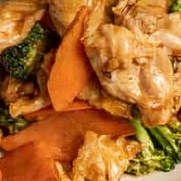 Chicken With Broccoli · Served with white rice or pork fried rice, soup, and egg roll.