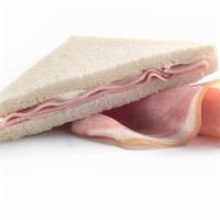 Cooked Ham Sandwich · Sandwich jamon cocido. Original homemade artisan white bread sandwich with delicious cooked ...