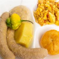 Jamaica National Dish Ackee & Saltfish · Includes your choice of 2 sides.