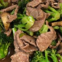 Broccoli And Mushroom · Broccoli & mushrooms served with a choice of meat in brown sauce. Served with white rice.