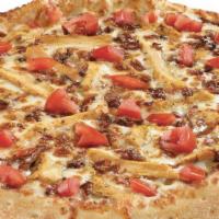 Chicken, Bacon And Ranch · Mazzio's pizza with our world-famous Ranch Dressing as the sauce, topped with chicken, bacon...