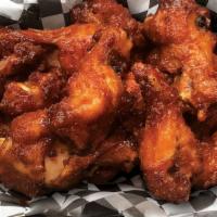 10 Piece Wing Run Wings · Award winning Traditional or Boneless Wings with your choice of Nine Flavors.