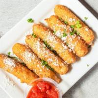 Fried Cheese Sticks · 6 pieces of Fried Breaded Cheese Sticks.