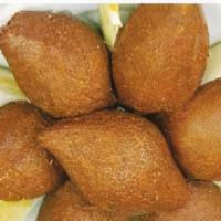 Kibbeh (2 Pieces)* · Made of bulgur, minced onions, and finely ground lean beef.