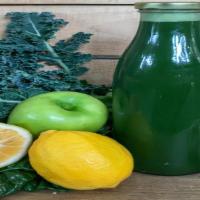 Green Skinny Detox Juice · Apple Cider Vinegar, spinach, kale, apple, lemon, ginger.
