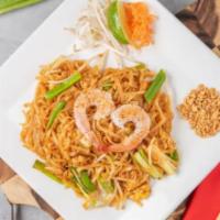 Royal Pad Thai Noodle · The royal way to the Thai classic, Rice noodles with bean sprouts and scallions, with crushe...