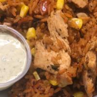 Southwest Bowl · Spanish rice, corn, black beans, (Chicken, or
Shrimp) Monterey Jack Cheese, Pico De Gallo/  ...