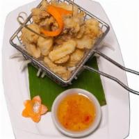 Fried Calamari · Fried light and crispy served with Thai sweet and sauce