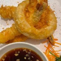 Shrimp Tempura App · Deep fried shrimp and vegetables.