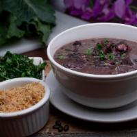 Feijoada · Only on weekends. Brazilian traditional dish, black beans steam with fresh and dry beef, fre...