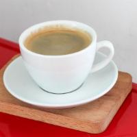 Americano · Italian espresso diluted with hot water.