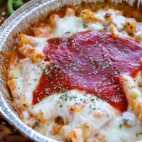 Baked Penne · House-made marinara sauce, ricotta cheese, parmesan, topped with blanket of mozzarella till ...