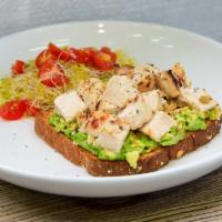 Avocado Toast · fresh avocado, multigrain toast, tomato, sprouts, everything seasoning.