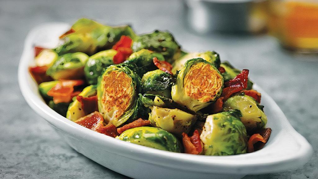 Roasted Brussels Sprouts · Bacon, honey butter