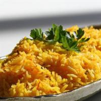 Saffron Rice · Fluffy and saffron flavor basmati rice.