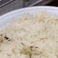 Basmati Rice · Fluffy and fragrant basmati rice.