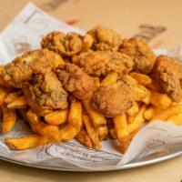 Fried Oyster Basket · There is risk associated with consuming raw oysters: If you have chronic illness of the live...