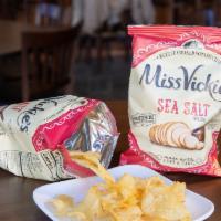 Kettle Chips · Miss Vickie's sea salt kettle chips.