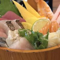 Chirashi Don · Assorted chef's choice sashimi served over rice.