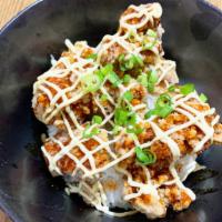 Karaage Rice Bowl · Favorite. Japanese fried chicken rice bowl.