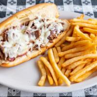 Philly Steak Sub · Melted provolone and Steak.