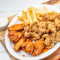 Wings & Gizzards (5 Pieces & 1/21 Pound) · comes with two sides, F.fries, salad , rice&beans