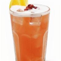 Pomegranate Iced Tea · Deep, dark pomegranate mixed with our black tea will have you coming back for more.