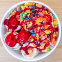 Fruity Pebbles · Cream base & Fruity Pebbles cereal.