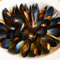 Mussels · One pound of fresh mussels steamed and served in your choice of a white wine butter sauce or...