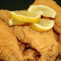 Fish Plate · Your choice of Southern Fried Tilapia, Whiting, or Catfish with two of our signature sides.