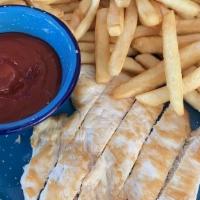 Grilled Chicken Fillet Strips For Kids · ONLY FOR KIDS UNDER 7 YEARS OLD. A medium size chicken breast fillet for kids. Grilled to pe...