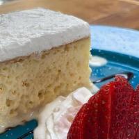 Tres Leches Cake · A tres leches cake (Spanish: pastel, torta. pan or bizcocho de tres leches), is a sponge cak...