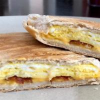 Sandwich- Bacon/ Egg/ Cheese · Served on pressed Cuban bread.