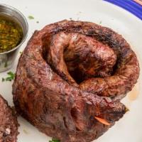 Churrasco Barrio · Serve one-two persons. Hand cut and trimmed Argentinian style whole strip of certified Angus...