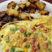 Western Omelette · Ham, green pepper, and onions.