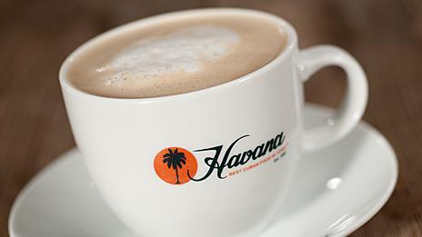 Café Con Leche · Havana’s award winning cuban coffee with milk is one part brewed espresso to about three parts steamed milk.