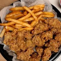 Chicken Gizzards · Seasoned with lemon pepper and comes with ketchup, and your choice of side.