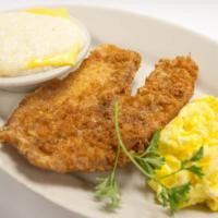 Tilapia & Eggs · Served with two eggs any style.