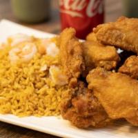  10Ps Wings And Fried Rice · Choices: Veggie/Chicken Fried Rice