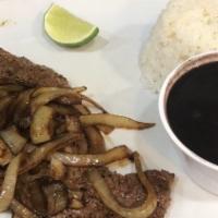 Palomilla Steak · Charbroiled palomilla steak and sautéed onions. Signature dishes.