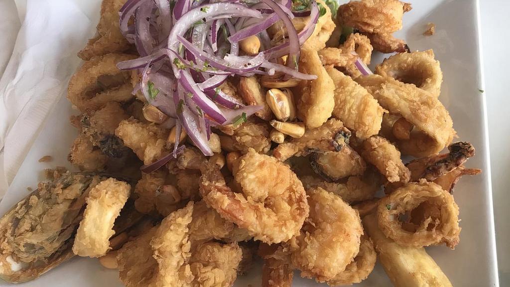 Jalea De Mariscos Y Pescado (For 2) · Deep fried fish and mixed seafood.