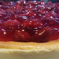 Strawberry Cheese Cake · Our fresh creamy, delicious New York Cheese Cake topped with strawberries.