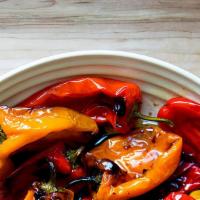 Sauteed Bell Peppers Appetizers · Sauteed Bell Peppers finish it with Vinaigrette Include Pita Bread