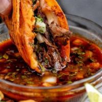 Birria Tacos · Birria is a Mexican dish from the state of Jalisco. The dish is a meat/ brisket, oxtail shor...