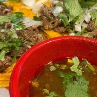 Birria Taco Party(3) · 3 Birria tacos, Birria salsa side and your choice of Rice and beans or street corn.