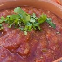 Chips And Salsa · Homemade  tomato and chile's mexican salsa with lots of  corn tortilla chips
