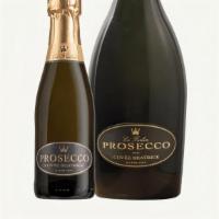 Prossecco Cuvee Beatrice Split · Very low on the sweetness scale for an Extra Dry Prosecco. Color is light straw and the nose...